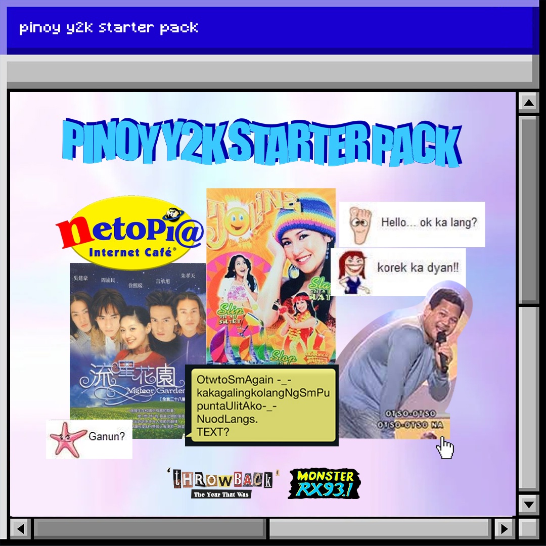 If you heard the audibles in your head when you saw this post, then you're qualified for a veteran's discount. 🫡

What else can we add to our Pinoy Y2K starter pack? Let us know in the comments👇🏼

#ThrowbackTheYearThatWas
Hosted by Chico Garcia • 11PM - 12AM
#RX931 #IAmAMonster