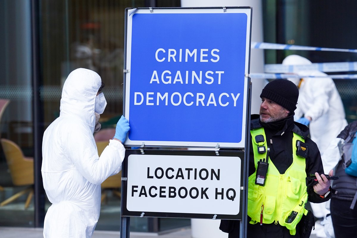 Protestors declared Facebook’s London HQ a crime scene, exposing Meta's failure to take effective action to stop the flow of hate-inciting content on its platform.
