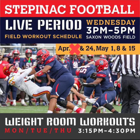 🚨College Coaches🚨@ionafootball & @StepinacSports are once again hosting Live Period Field Workouts every Wednesday. RSVP with @Joespags12 or Coach OD today. @FootballScoop Stepinac: 3-5pm Iona: 5:30-7pm