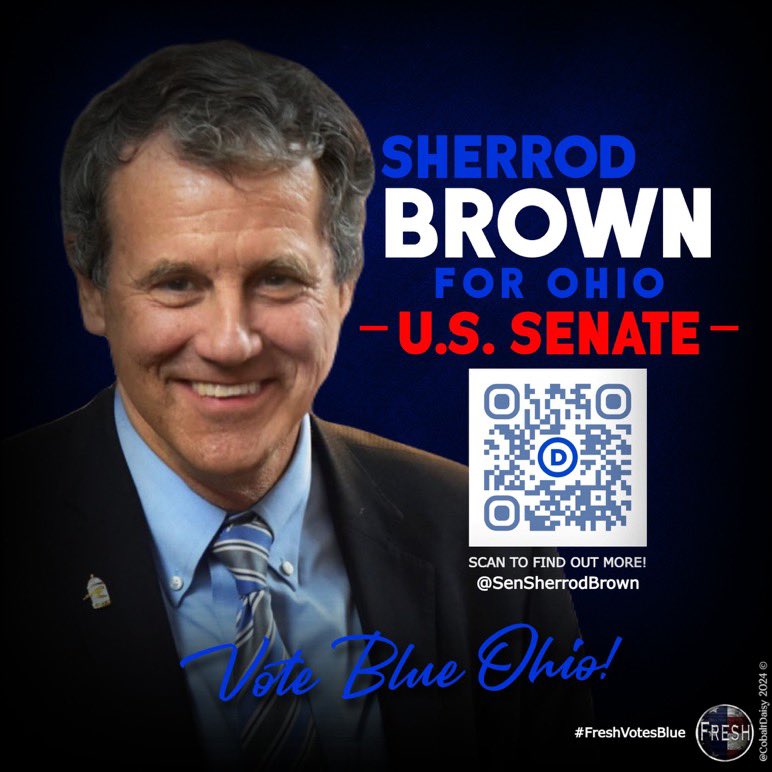 MAGA Bernie Moreno is running for OH Senate to end socialism. There goes Social Security, Medicare, roads, bridges, public education, national parks, courts, police, the military & I could go on… @SherrodBrown supports the programs we want & many rely on! #FRESH #wtpGOTV24