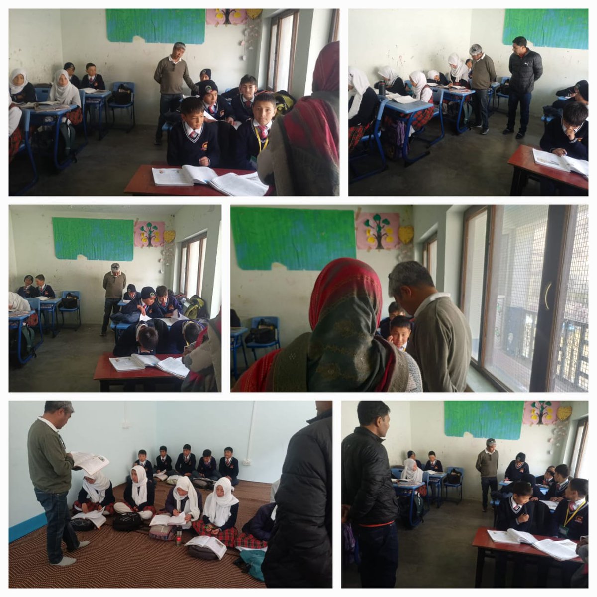 @dse_ladakh visit to MS Baithang /HSS Chanigound focused on improving educational standards & ensuring accountability among teachers. He directed to establish separate test notebooks for each subject emphasizing competency-based learning outcomes @lg_ladakh