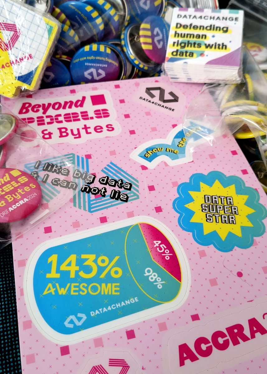 data4change's tweet image. We're putting the final touches on our workshops and getting ready for @ParadigmHQ's 2024 Digital Rights and Inclusion Forum #DRIF. We will be around the full week. Be sure to come find us! We also have some great swag with us. We'd love to chat! #Data4Change #DRIF #Accra