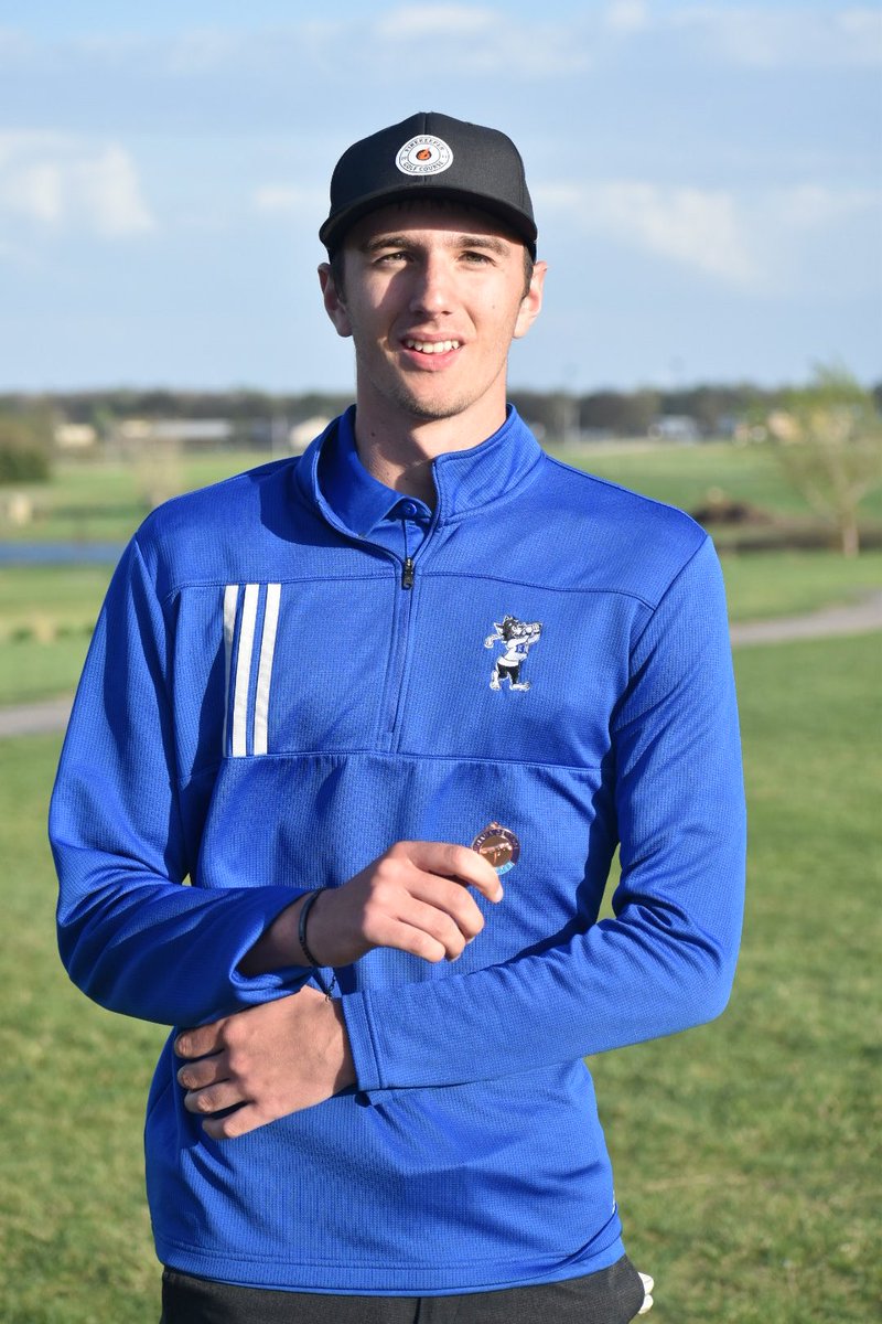 Wildcat grit &amp; toughness yesterday from these boys in 40mph winds at the Nemaha Central Invitational. Congratulations to Brody Meyer 11th medal shooting 82. Team 4th and season-low 357, just 6 strokes out of 3rd place medals. 

💙🏌️‍♂️⛳️

Full Results:
highschoolgolfscores.com/ks/teamresults…