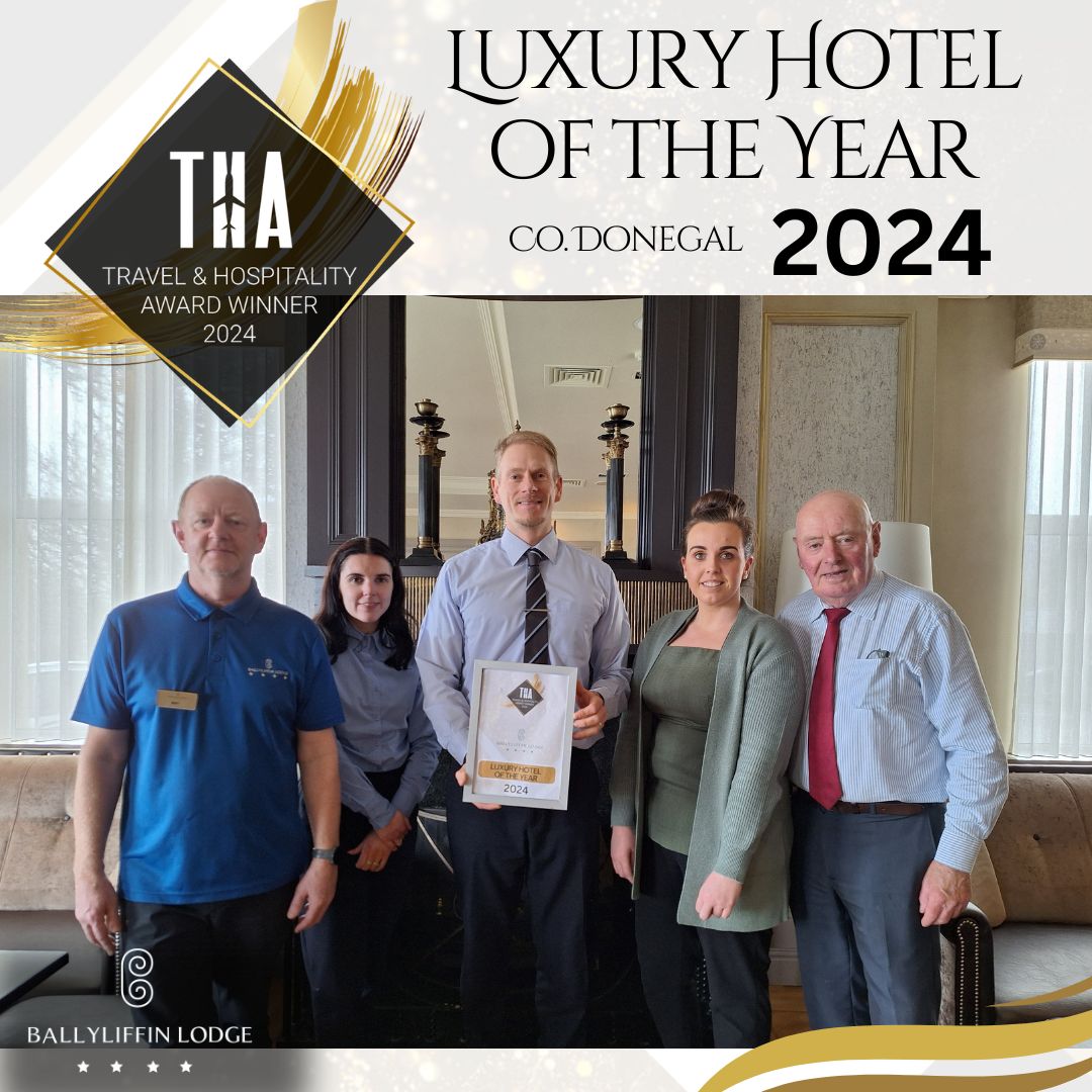 Winners again! 🍾
The Travel & Hospitality Awards is delighted to announce that the 4* Ballyliffin Lodge & Spa has been honored in the prestigious 2024 European Awards program. 
#Ballyliffin #Inishown #Donegal #Derry #TopHotel #HotelAwards