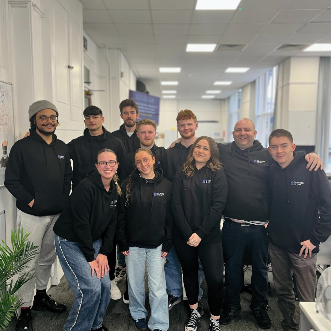 New threads, who this... Check out the #London office repping Hunter Bond and showing off their #teamspirit in style with our company hoodies! Who wore it best?