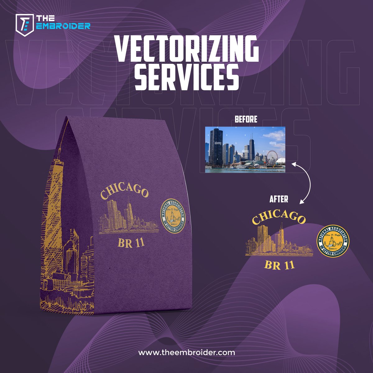 Witness the seamless enhancement of brand identity in our recent project, how our vectorizing services have enhanced the logo of  Chicago BR 11.
theembroider.com
Contact: +1 972-853-8681
#theembroider #vectorizedlogo #digitalwork #digitalizedlogo #logodesigns #embroidery