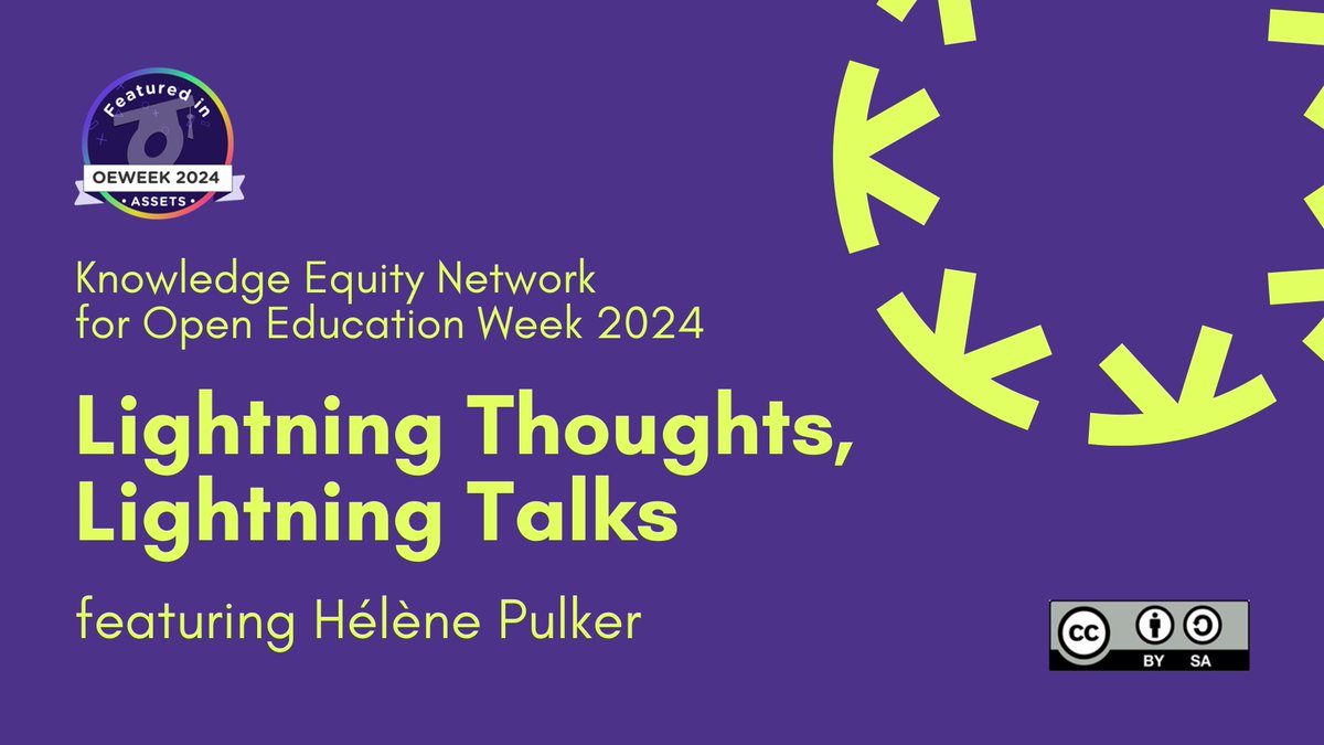 Excited to be sharing our first bonus episode of Lightning Thoughts, Lightning Talks featuring an insightful contribution from @HelenePulker on the importance of broadening the advocacy of Open Education to enable OE practices to become mainstream. youtu.be/b2F0O7Pn1CI?fe…