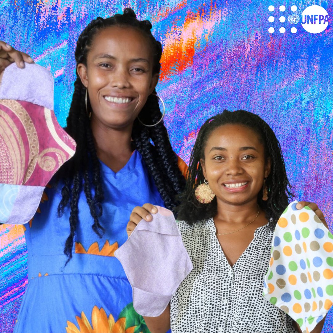 UNFPAMadagascar's tweet photo. #DYK, a woman throws away an average of 10,000 sanitary pads during her menstrual life?

📸At @UNFPA, we promote sustainable menstrual habits by encouraging women &amp; girls to use washable sanitary pads in order to preserve the environment.

#MenstrualHygiene 
#WorldWeatherDay https://t.co/XurOdvpWAN