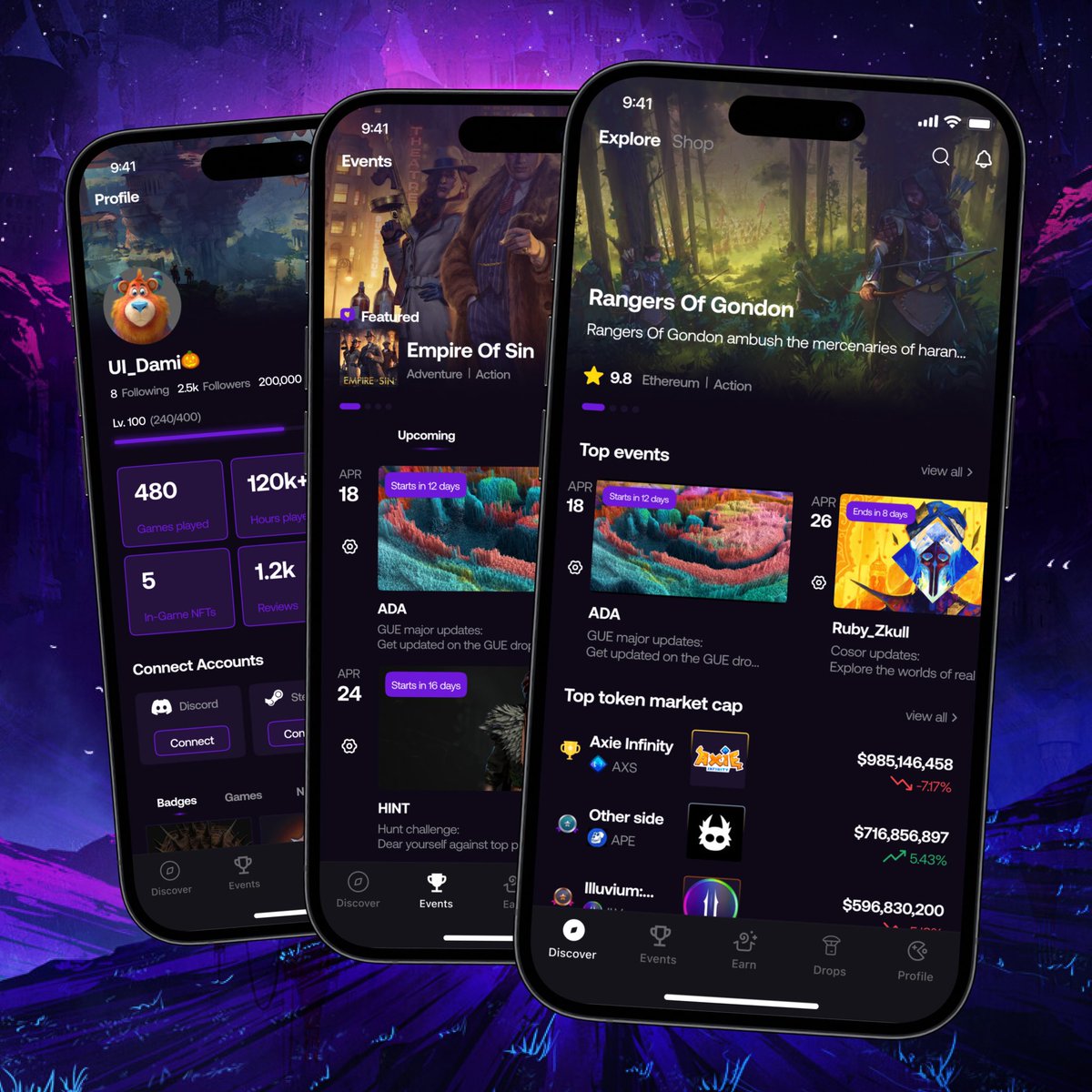 stevedami9's tweet photo. Designed a #web3 play-to- earn app that allows users to earn in #crypto while playing their favorite #games online.
Users will be able to connect their wallets e.g metamask
#web3 #blockchain #trading #halving #bullrun #startups #opentowork #crypto #web3gamimg #web3playtoearn https://t.co/i5MLJMbQ1L