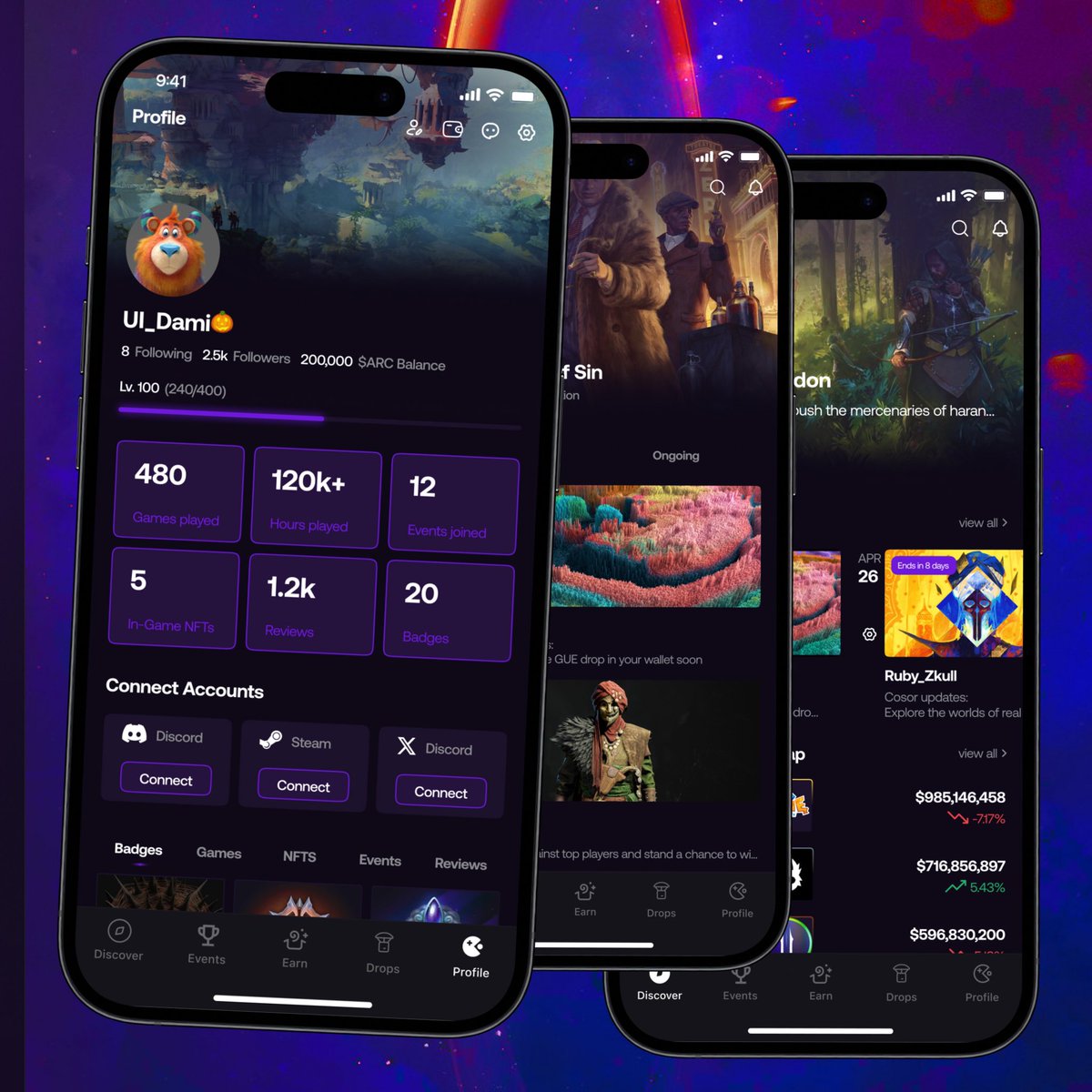 stevedami9's tweet photo. Designed a #web3 play-to- earn app that allows users to earn in #crypto while playing their favorite #games online.
Users will be able to connect their wallets e.g metamask
#web3 #blockchain #trading #halving #bullrun #startups #opentowork #crypto #web3gamimg #web3playtoearn https://t.co/i5MLJMbQ1L