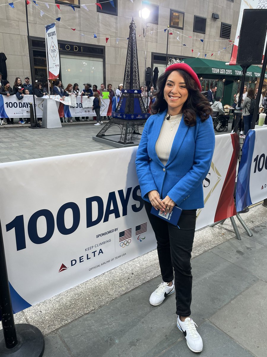 Good morning from the @TODAYshow plaza! We are celebrating 100 days until the Paris Olympics! Tune in to @NBC10Boston this afternoon for a preview of some of the stories we are working on!