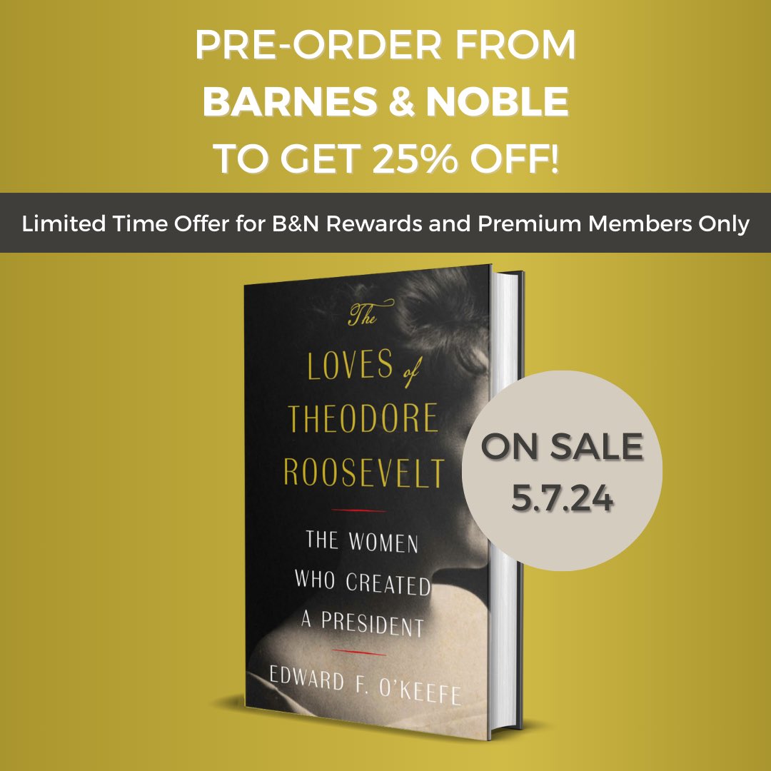 If you haven’t yet pre-ordered The Loves of Theodore Roosevelt: The Women Who Created a President then today (and tomorrow) is your lucky day: get 25% off all pre-orders from @BNBuzz with the code PREORDER25 at checkout! #BNPreorder barnesandnoble.com/w/the-loves-of…