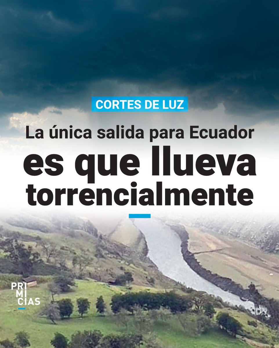 Cortes de luz durarían al menos hasta que el agua en el gigantesco embalse Mazar vuelvan por encima de los 2.115 metros sobre el nivel del mar. prim.ec/GG1m50RhMWN