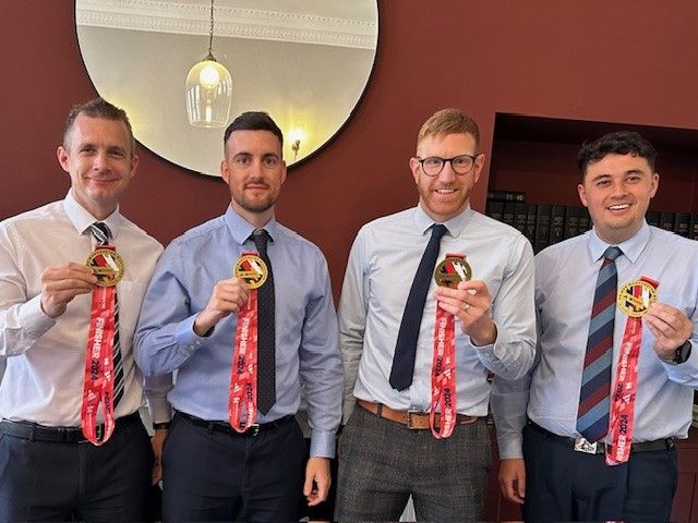 We're celebrating the incredible Colin, Daniel, Jamie and Martin today, after they completed the Manchester Marathon on Sunday and raised over £3,000 for Day One! 🎉Congratulations! Their support will help us to be there for more people affected by life-changing injuries🧡