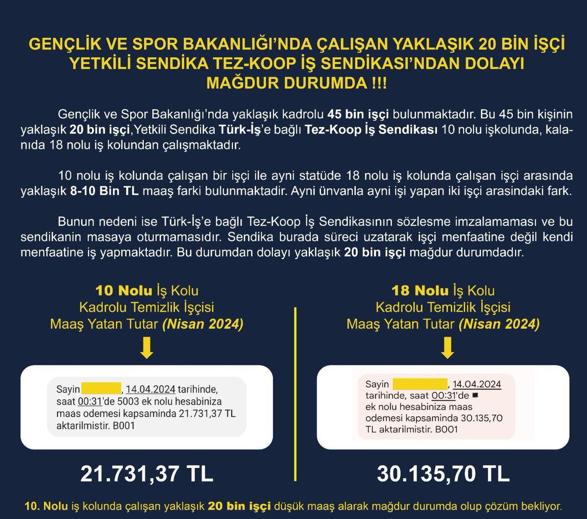 selinnmadenn's tweet photo. #20BinİşçiMağdur https://t.co/OBxMUxPTXP