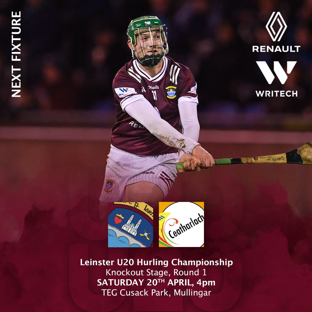 Best of luck to our U20 hurlers who play Carlow at 4PM on Saturday at TEG Cusack Park in the Leinster Championship 🇱🇻 🇱🇻 
Tickets can be purchased via universe.com/events/oneills…. 
Best wishes to Kevin O'Brien's side!!!! 
#iarmhiabu
#westmeathgaa
#maroonandwhitearmy