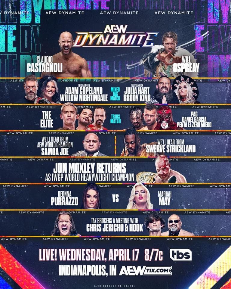 What are we all looking forward to tonight? #aew #dynamite #aewdynamite #mustbewednesday #wrestling #prowrestling #bucklebombentertainment #wrestlingcommunity #positivewrestlingcommunity