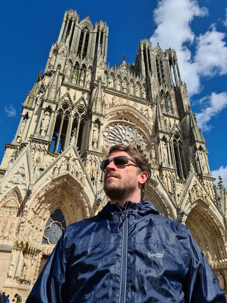 Visiting the cathedral in Reims where the French kings were crowned