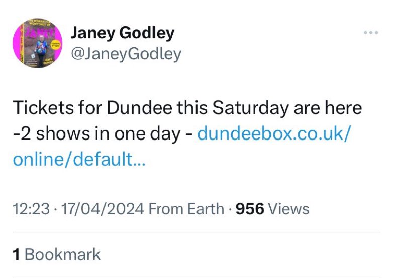 Is the vile hate filled racist @JaneyGodley struggling to sell seats at her gigs?