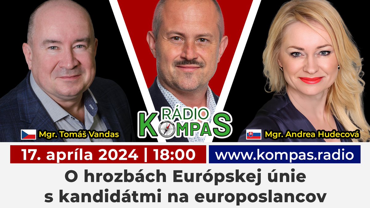 dsss_oficialni's tweet photo. Předseda #DSSS Tomáš Vandas bude dnes hostem ve vysílání Rádia Kompas. Spolu s nim budou ve studiu předseda #LSNS Marian Kotleba a místopředsedkyně Andrea Hudecová. 🇨🇿🤝🇸🇰 https://t.co/8uIobKAiwS
