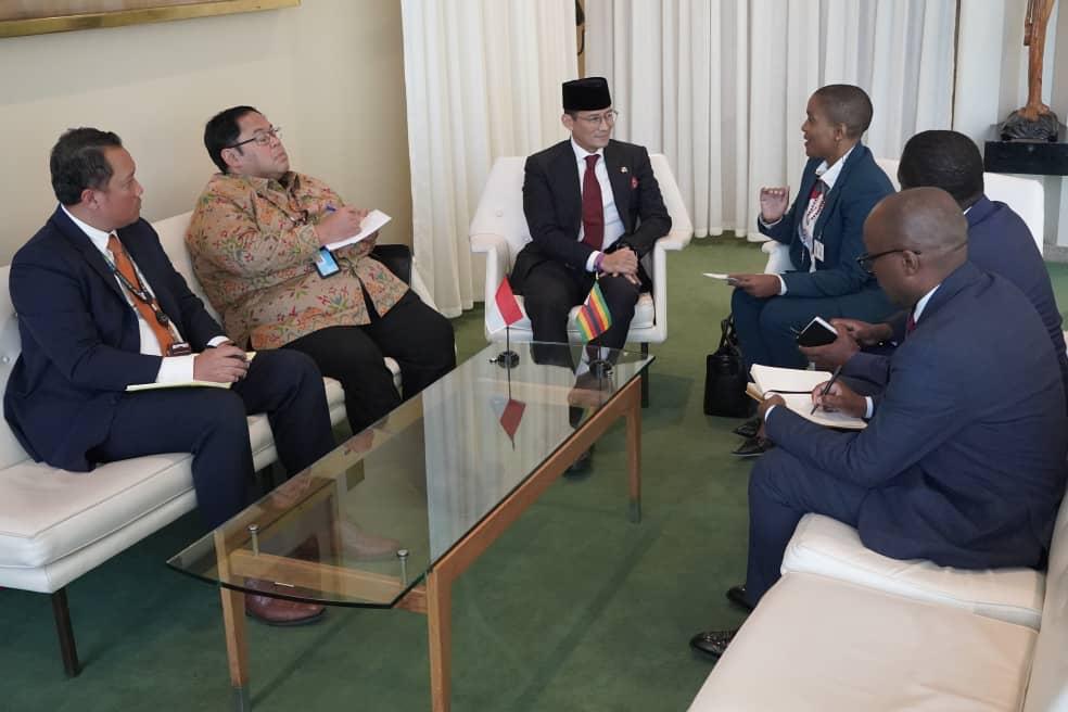 At the ongoing UN General Assembly, the Minister <a href="/MOTHI_ZIMBABWE/">Min of Tourism and Hospitality Industry Zimbabwe</a> Hon <a href="/BarbaraRwodzi/">Barbara Rwodzi</a> met with the Indonesian Minister of Tourism and Creative Economy, Hon. Sandiaga Salahuddin Uno.