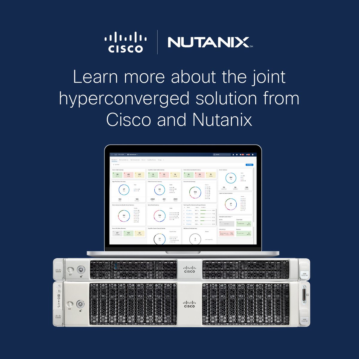 🖥️ What if you could manage your entire hyperconverged estate from one dashboard?

You can with the power of @Cisco Compute Hyperconverged with @Nutanix.

Read the white paper 👇🏾
cs.co/6011b15ad

#CiscoDCC #HybridCloud