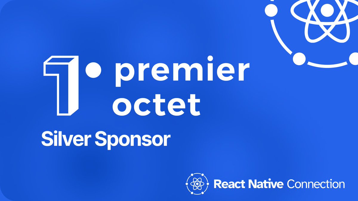 It means the World to us to have partners that support us year after year. And that’s the case of @PremierOctet, the wonderful human-sized Parisian React and React Native agency!