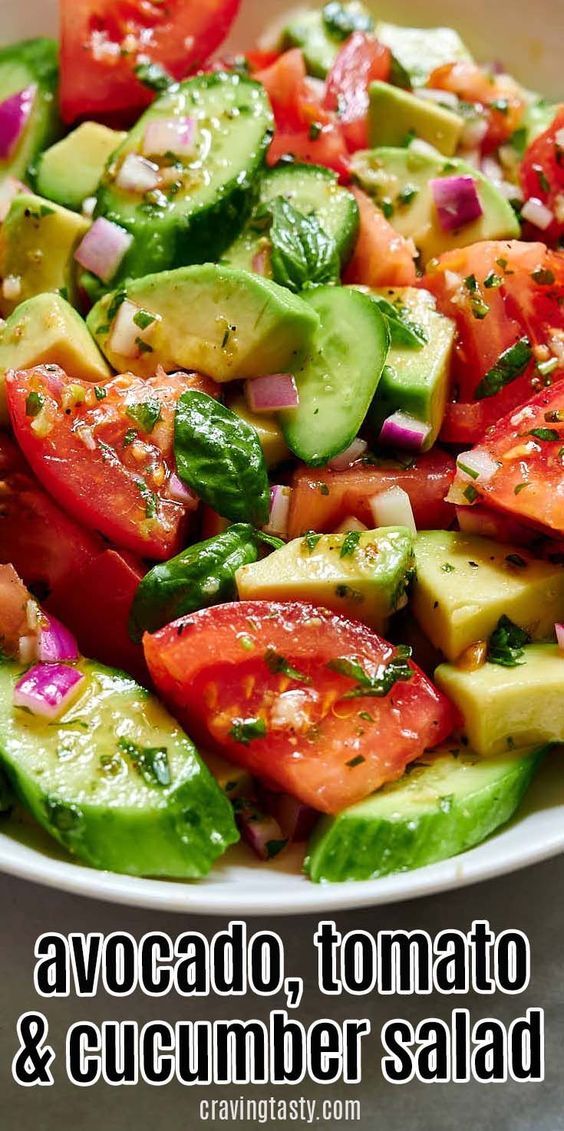 Avocado, Tomato &amp; Cucumber Salad