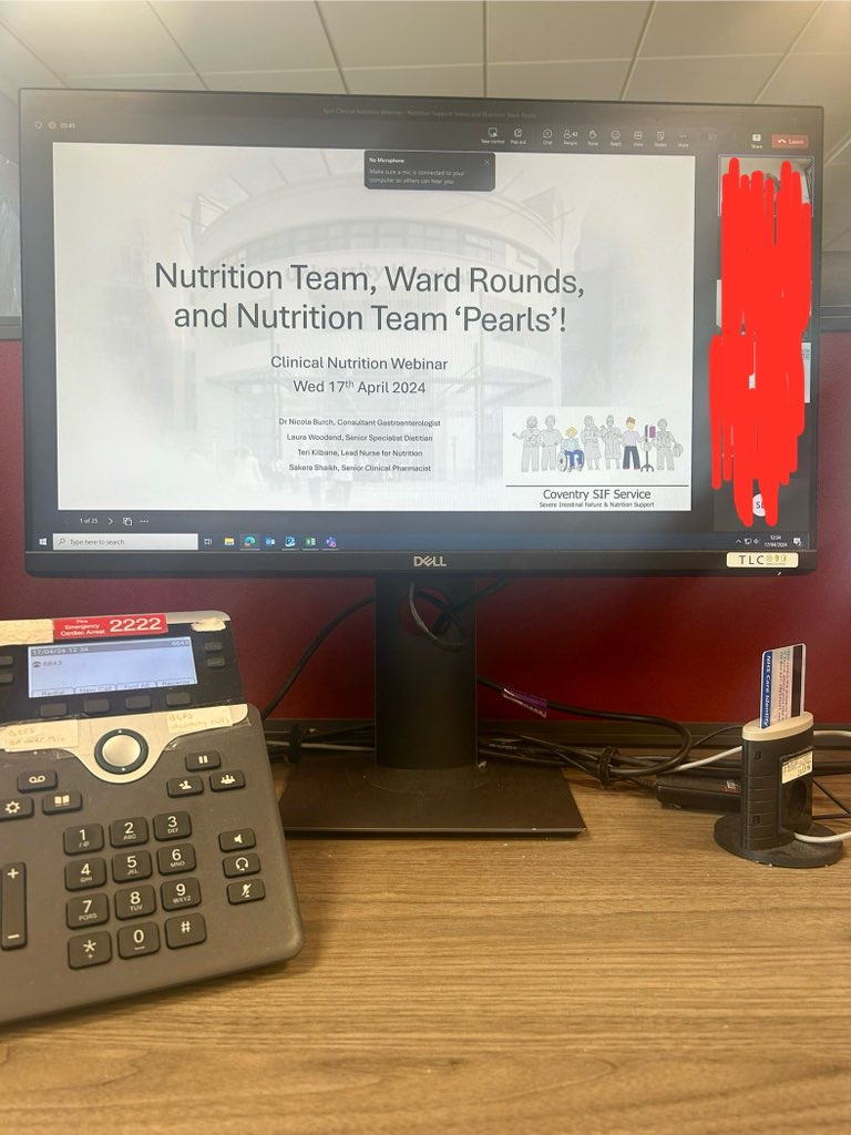 Wednesday lunchtime learning 📚. Timely just before our weekly nutrition support team ward round too! @RUHDietitians Thanks @nhsuhcw #ClinicalNutrition #IF #TPN