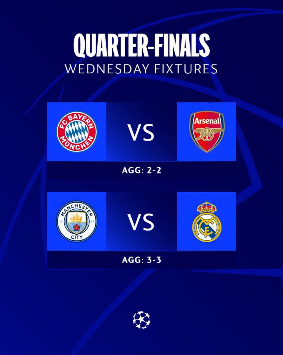 AlTufan97's tweet photo. - 100 $ لصاحب التوقع الصحيح اليوم للمُتأهلين في الابطال مع ذكر النتيجة الصحيحة في اللقاء 🤩💸

• بين #ريال_مدريد_مانشستر_سيتي مع النتيجة الصحيحة
• بين #بايرن_ميونخ_ارسنال مع النتيجة الصحيحة 

- توقعك
- فولو
- ريتويت

#HalaMadrid | #ARSBAY https://t.co/7jbVFS7sKM