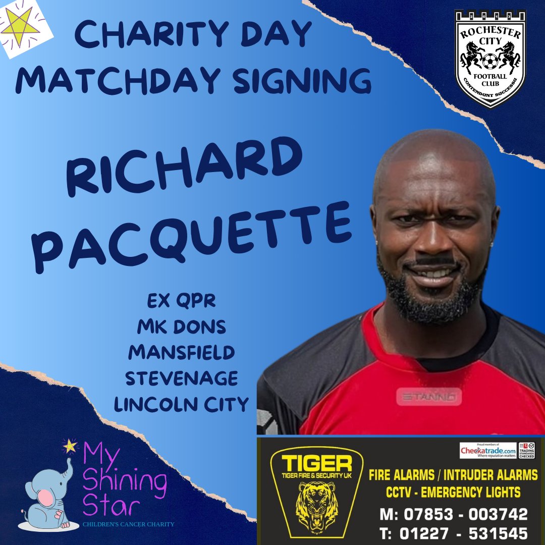 ANOTHER SIGNS...⚽✍️👀 RCFC are delighted to add another signing to our charity match day in may in the form of Striker Richard Pacquette. Richard mainly remembered for his time at QPR has also spent time at the likes of Brentford & Stevenage. A Big thanks goes out to RP✍️⚽