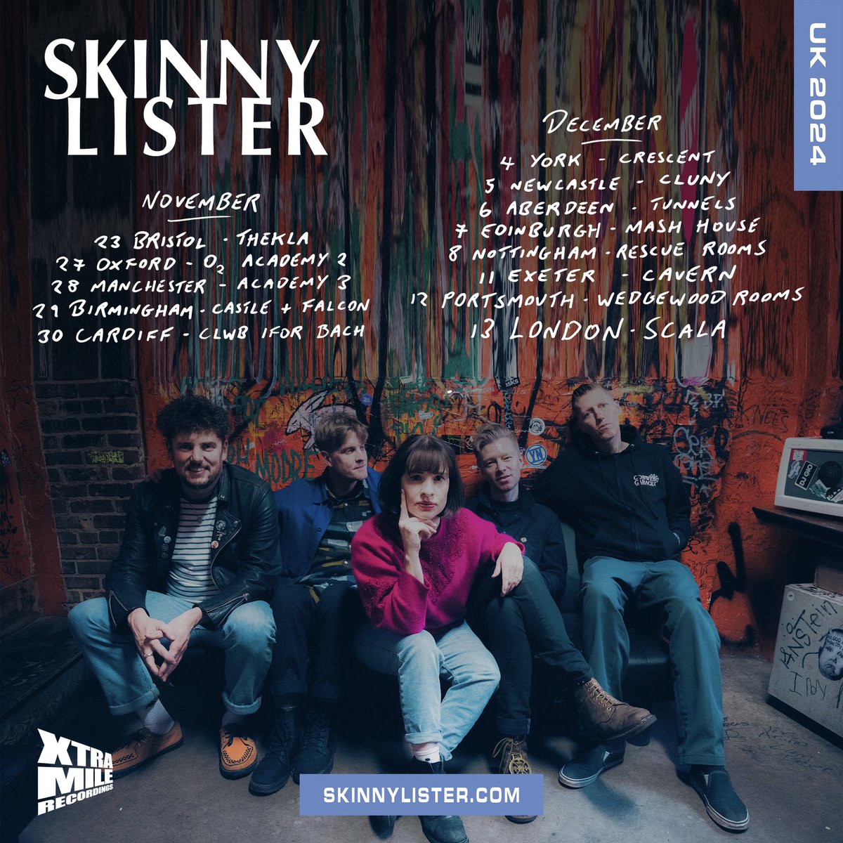 NEW // Folk-punx @skinnylister are gearing up to support their new album 'Shanty Punk' with a UK tour this November/December! Grab your tickets from 10am Friday 👉 tinyurl.com/a5sert7f