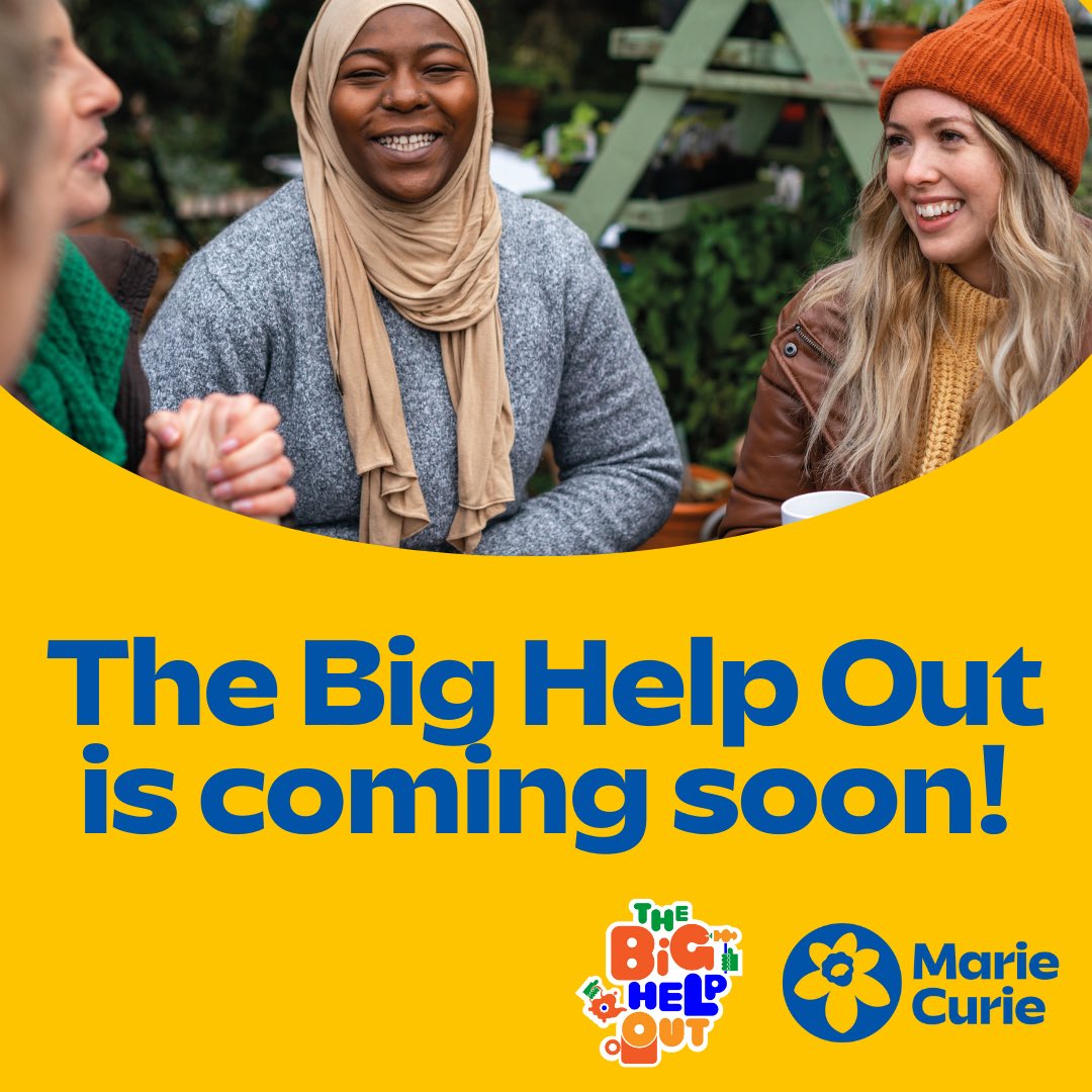 #TheBigHelpOut will be taking place on 7-9 June. Find ways to volunteer for Marie Curie near you! #LendAHand
mariecurie.org.uk/volunteer
