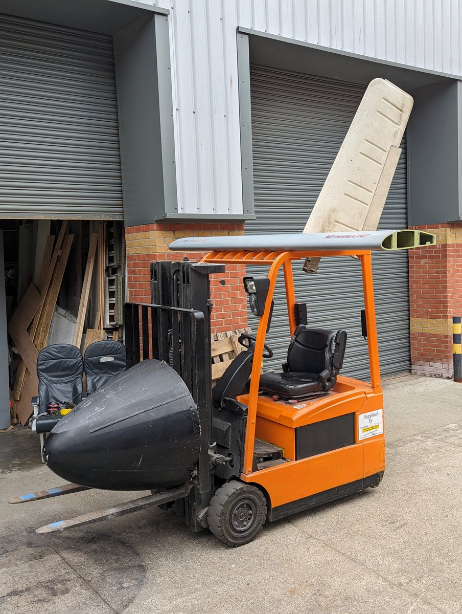 When the fork truck starts to feel left out. Stunited airlines.