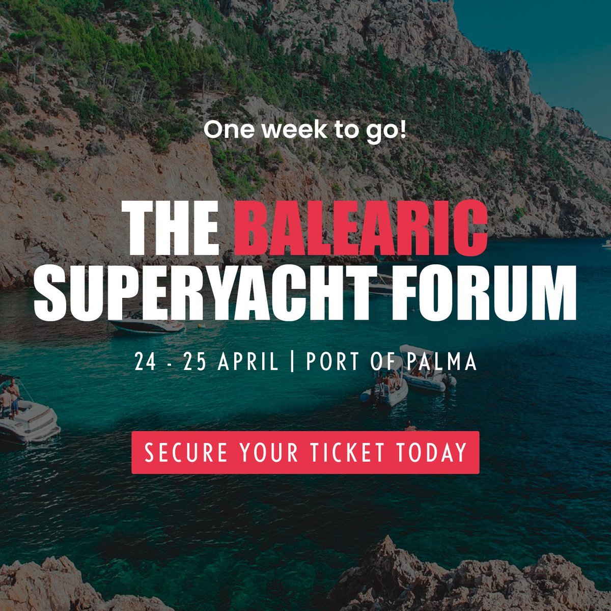 With exactly 1 week to go until #TheBalearicSuperyachtForum, the countdown is on! The Superyacht Group & the Balearic Marine Cluster will bring together the right experts to discuss the future of the Balearics as a key Superyacht Hub > bit.ly/3PnWsXP #Event #yachting