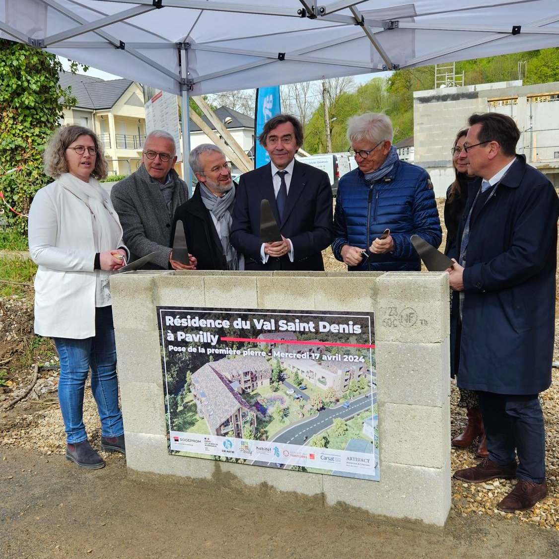 📢 Aujourd’hui, habitat 76 et <a href="/Sogeprom/">SOGEPROM</a> font découvrir le chantier de la nouvelle résidence Val Saint Denis 

👉Cet ensemble #immobilier proposera une résidence #autonomie, des logements locatifs et des #appartements destinés à la vente !