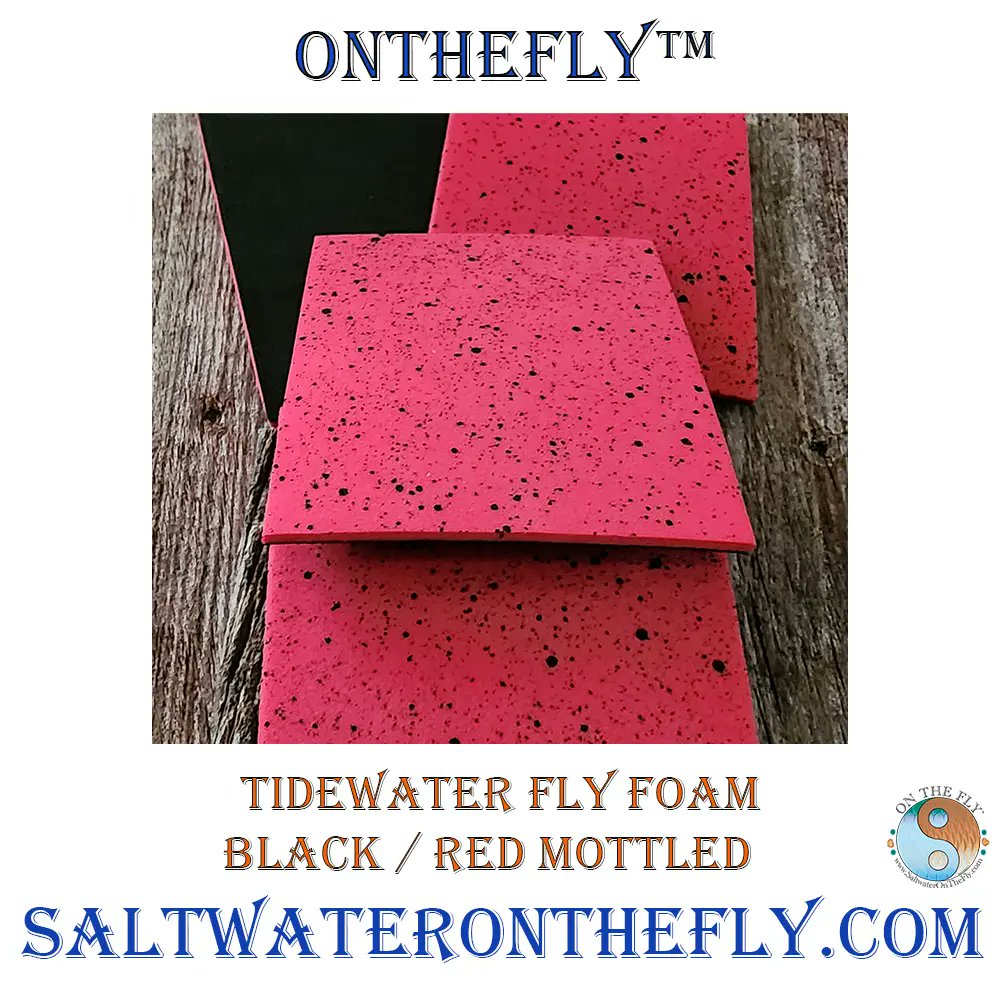 Tidewater Fly Foam Black / Red Mottled Black
Two colors integrated creating a high quality foam patch.
Perfect for top fly patterns. Bass Bugs, Hoppers, Mice, Popping Shrimp
and Gurglers
saltwateronthefly.com/product-catego…
:
#bassflies #pikefishing #muskiefishing #saltwaterflyfishing