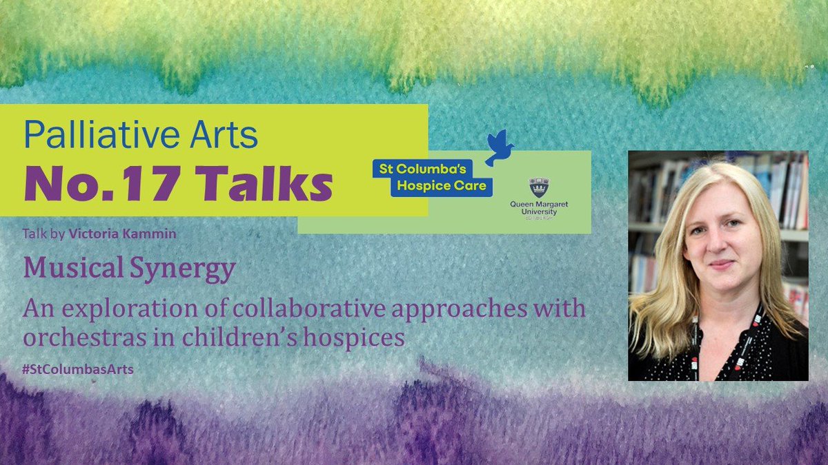 Explore music engagement in children’s hospice settings in a talk (online / in-person) hosted by @StColumbas on 26 April. Victoria Kammin will discuss collaborative approaches with orchestras in children’s hospices #palliativearts artsandhealth.ie/2024/03/29/tal…