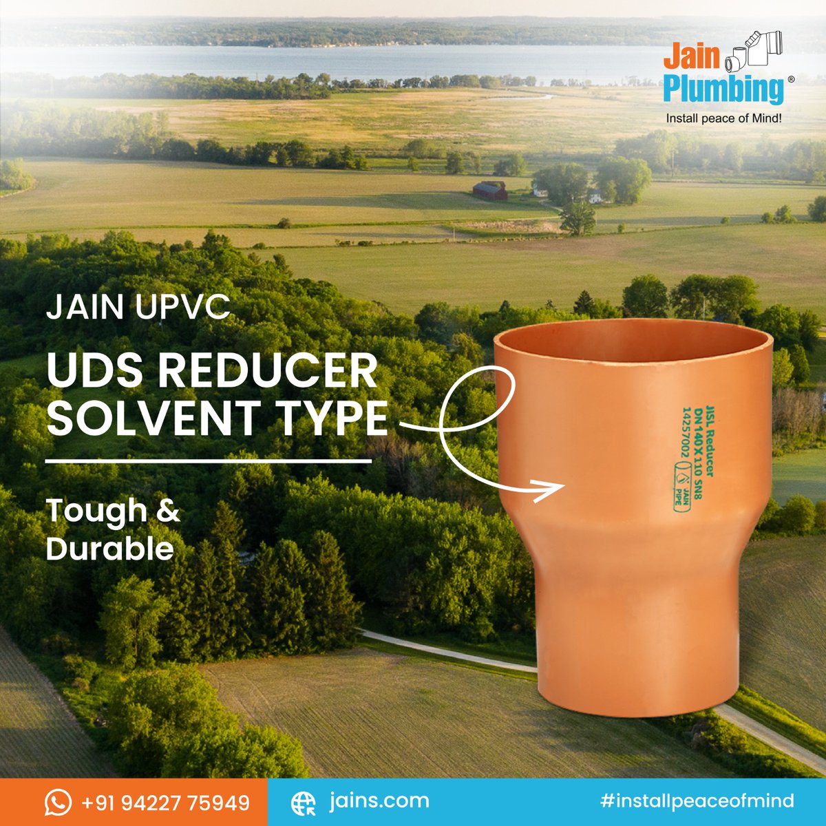 🛠 Enhance your underground drainage system with the robust reliability of Jain's UPVC UDS reducer solvent fitting. With Jain Plumbing, embrace peace of mind in every installation. 💯🏗 #jainplumbing #UDS #fittings #PipingSystems #installpeaceofmind