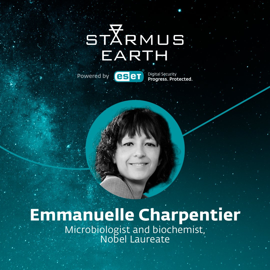 🔬 Exciting Announcement!
We're thrilled to announce that @e__charpentier a Nobel Prize-winning French researcher will be joining us at @StarmusFestival.

See you in Bratislava, Slovakia on May 12-17 - ticketportal.sk/event/STARMUS-… ✨

#Starmus #ProtectingARTandSMART #ProgressProtected