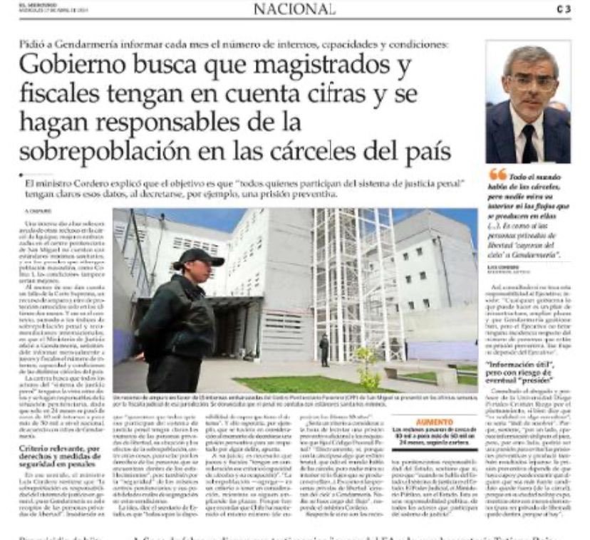 andreslongton's tweet photo. Ministro acaso las familias de este país, que quieren vivir en paz, tendrán que asumir el riesgo que una persona que es un peligro no quede privada de libertad por sobrepoblación de cárceles? Es un despropósito, esa es responsabilidad del gobierno, no de los jueces ni fiscales. Ellos sólo deben cumplir la ley.