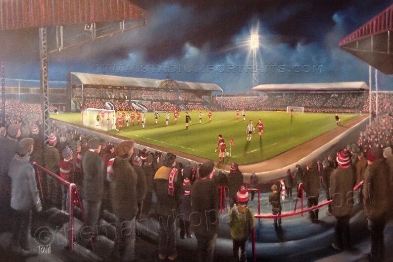 Ayresome Park, #Middlesbrough The Man Who Paints Football...some brilliant Ayresome Park artwork by Stadium Portraits by Paul Town A great gift for any #Boro fan, buy now at paultownart.com/middlesbrough-… #utb #mfc #footballhistory #footballart #mfc