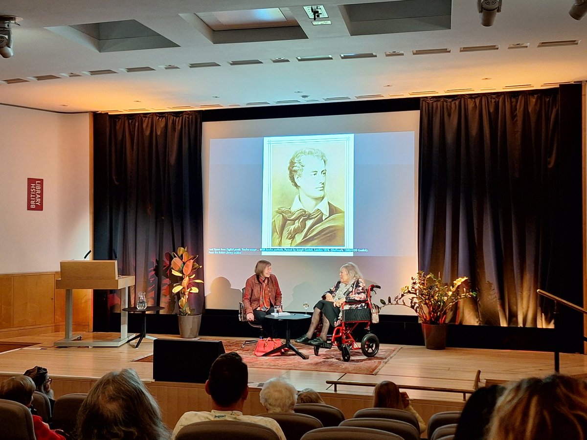 A fantastic start to a week of #Byron200 activities, with talks at the British Library this morning by @Andrew_Stauffer and Lady Antonia Fraser
