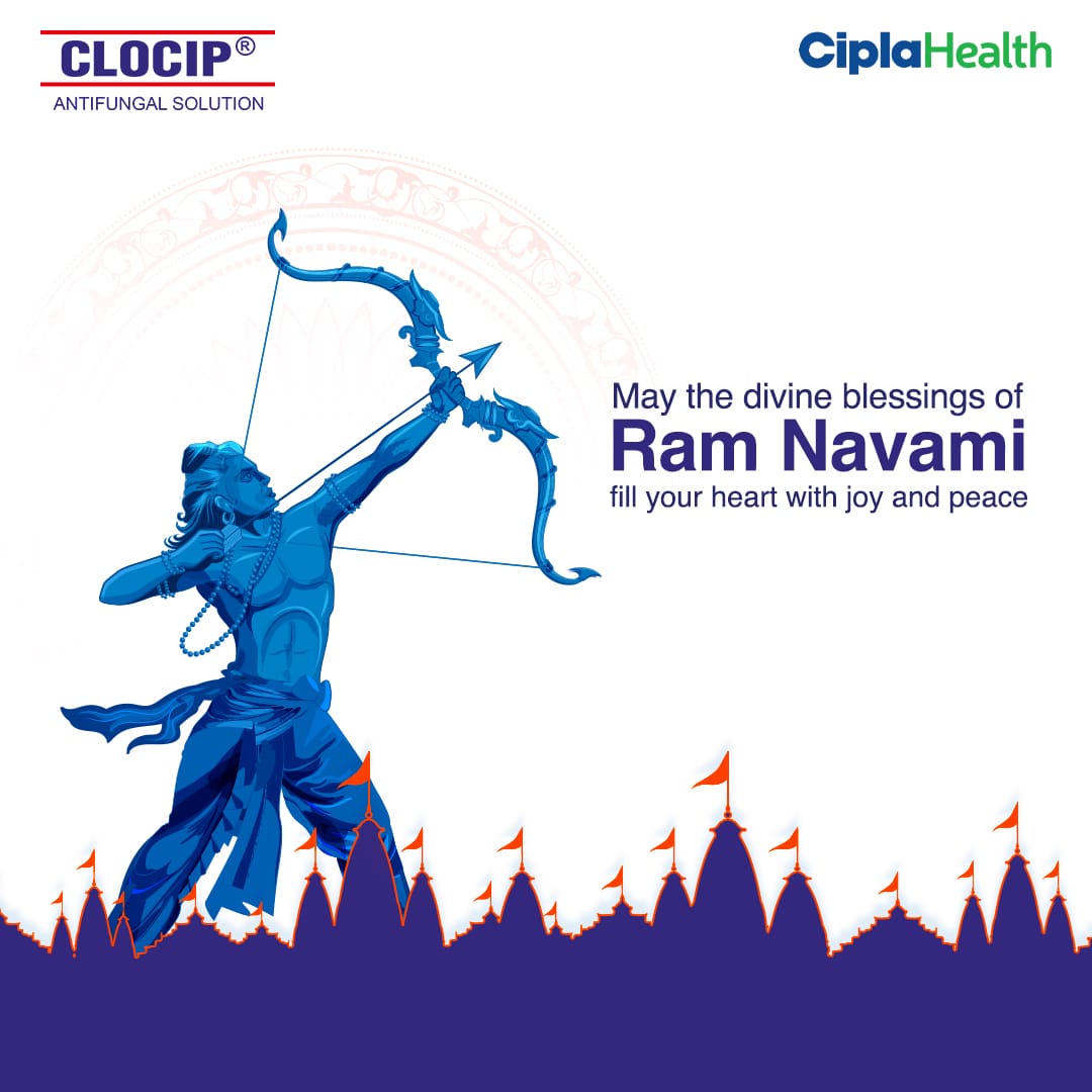 Wishing everyone a blessed Ram Navami!

#RamNavami #Blessings #HappyRamNavami #Clocip #CiplaHealth