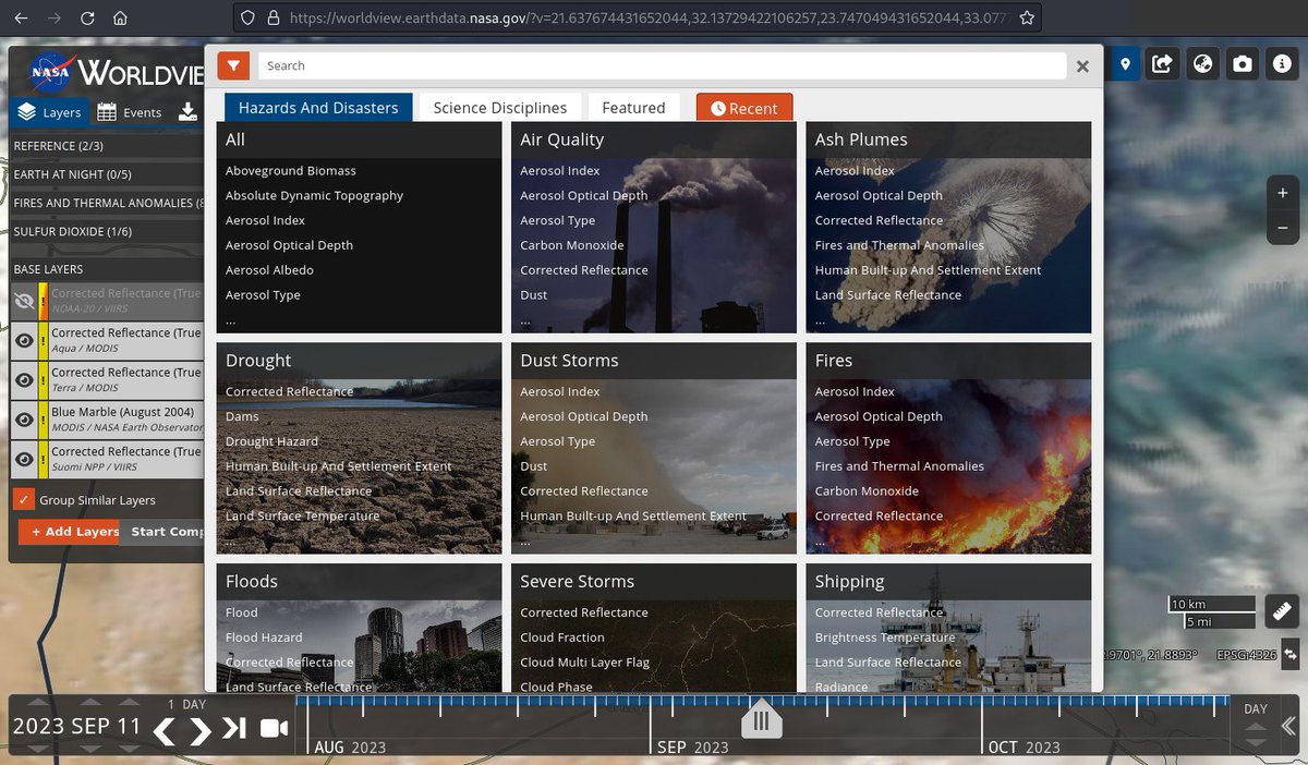 NASA's Earthdata Search provides user-friendly access to EOSDIS services, facilitating the discovery, filtering, visualization, and retrieval of Earth science data.

worldview.earthdata.nasa.gov

@NASA

#GEOINT #OSINT #CTI #intelligence #ThreatIntel #infosec #cybersecurity #tool