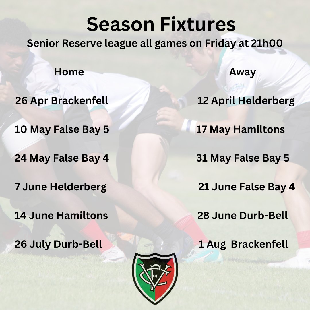 Here are the season's fixtures for the Reserve League side. Come down and support the boys on Fridays and grabs a beer or two! We wish them the best of luck for the season! #YouBelong #OneVillage