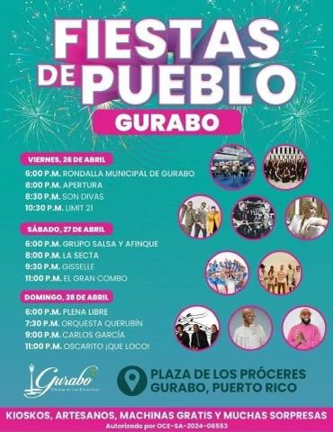 Aries Comunicaciones (@ariescompr) on Twitter photo Este próximo domingo, 28 de abril a las 6:00 p.m., ven a disfrutar de la plena rica y sabrosa de Plena Libre , en las Fiestas de Pueblo de Gurabo. Te esperamos en la Plaza de los Próceres. ¡No faltes! #PlenaLibre <a href="/PlenaLibre/">Gary Nuñez / Plena Libre</a> Este próximo domingo, 28 de abril a las 6:00 p.m., ven a disfrutar de la plena rica y sabrosa de Plena Libre , en las Fiestas de Pueblo de Gurabo. Te esperamos en la Plaza de los Próceres. ¡No faltes! #PlenaLibre <a href="/PlenaLibre/">Gary Nuñez / Plena Libre</a>