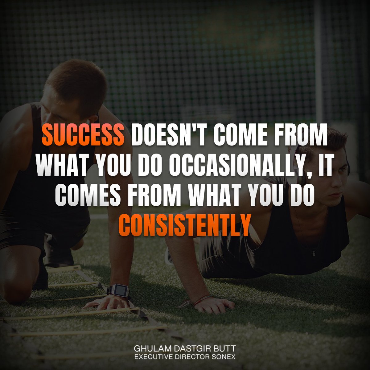 Success doesn't come from what you do occasionally, it comes from what you do consistently.

#GhulamDastgirButt #youngentrepreneur #leadership #motivation #risktaker #journey #challenge #success #SelfDesign #YouAreUnique