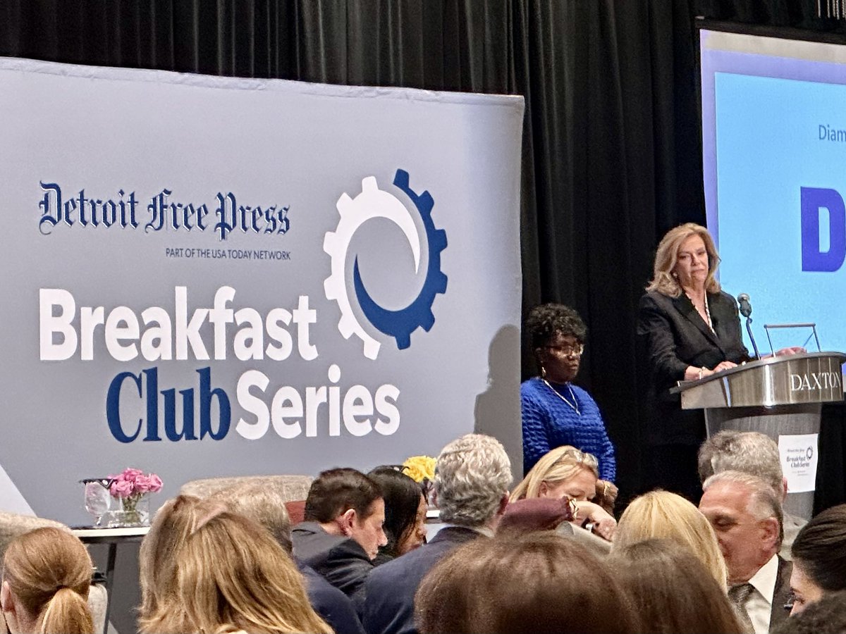 The @DetroitChamber & @MICHauto are in the house in Bham w/ @carolcain & the @freep Breakfast Club for special guest Bill Ford.