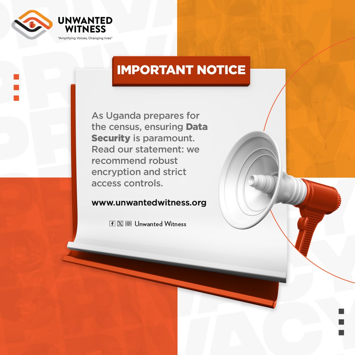 With the census around the corner, data privacy is not an option, it's a necessity. we urge UBOS to prioritize citizens' privacy. Our concerns emphasize encryption and access controls to protect sensitive data. Read full statement bit.ly/4cZPGBG #UBOS #UgandaCensus2024